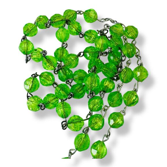 Vintage Bright Green Rosary | Catholic Prayer Beads - Picture 2 of 5